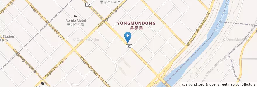 Mapa de ubicacion de 정동물병원 en Südkorea, Daejeon, 서구, Yongmundong.