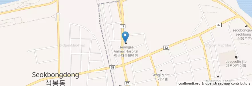 Mapa de ubicacion de Iseungjae Animal Hospital en South Korea, Daejeon, Daedeok-Gu.