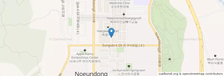 Mapa de ubicacion de 유성이순희피부비만관리실 en Güney Kore, 대전, 유성구, 노은동.