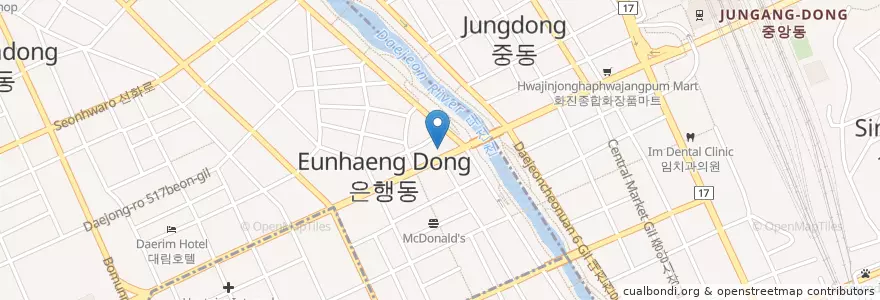 Mapa de ubicacion de 닥터봉비만클리닉 en 대한민국, 대전, 동구.
