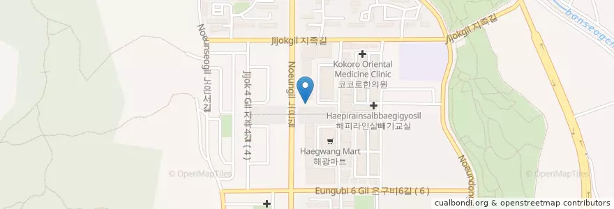 Mapa de ubicacion de 아방대전노은점 en 대한민국, 대전, 유성구, 노은동.