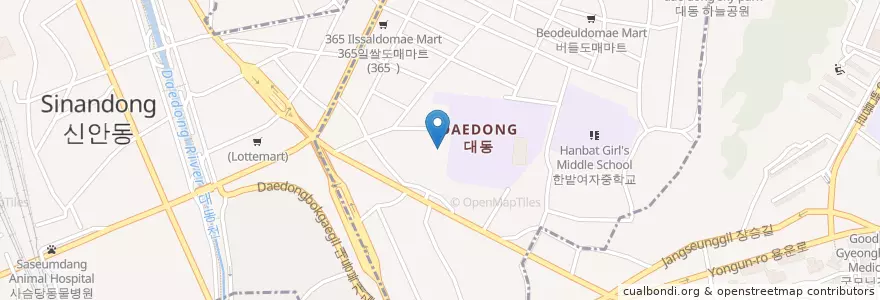 Mapa de ubicacion de 김흥진치과 en Zuid-Korea, Daejeon, 동구, 대동.