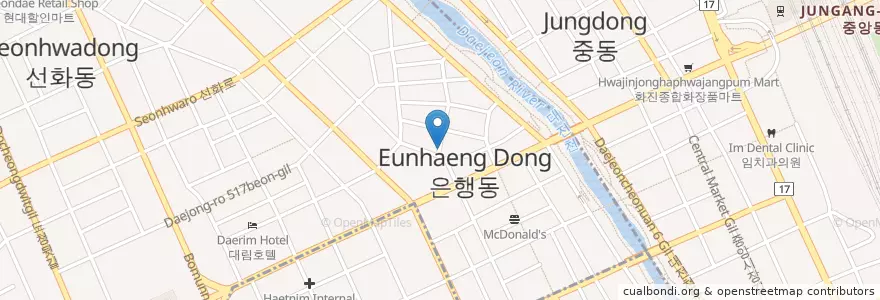 Mapa de ubicacion de Gimmyeongsu Dental Clinic en South Korea, Daejeon, Dong-Gu.