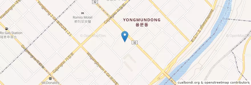 Mapa de ubicacion de 서운석치과의원 en Республика Корея, Тэджон, 서구, 용문동.