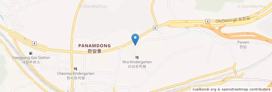 Mapa de ubicacion de 서울치과의원 en 대한민국, 대전, 동구, 판암동.