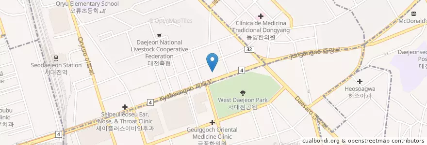 Mapa de ubicacion de 유치과 en كوريا الجنوبية, دايجيون, 중구, 오류동.