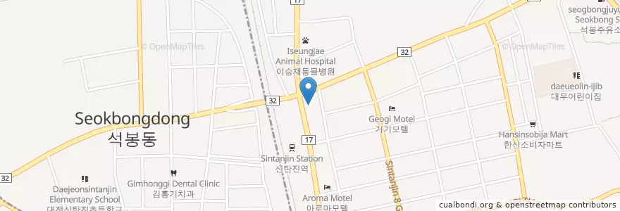 Mapa de ubicacion de 신탄진부부재활의학과의원 en Güney Kore, 대전, 대덕구.