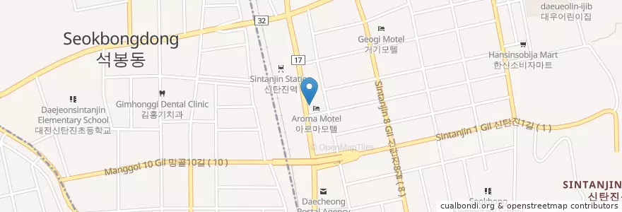 Mapa de ubicacion de 이도훈치과 en Zuid-Korea, Daejeon, 대덕구.