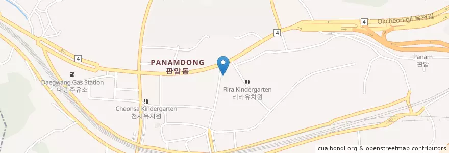 Mapa de ubicacion de 하상수치과 en Corea Del Sud, Daejeon, 동구, 판암동.