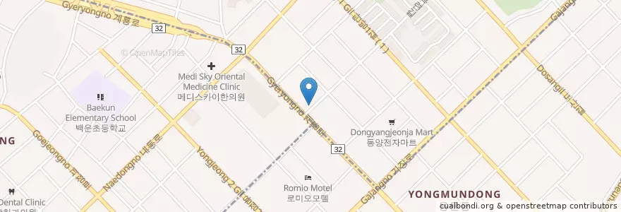 Mapa de ubicacion de 건강치과의원 en Республика Корея, Тэджон, 서구, 탄방동.