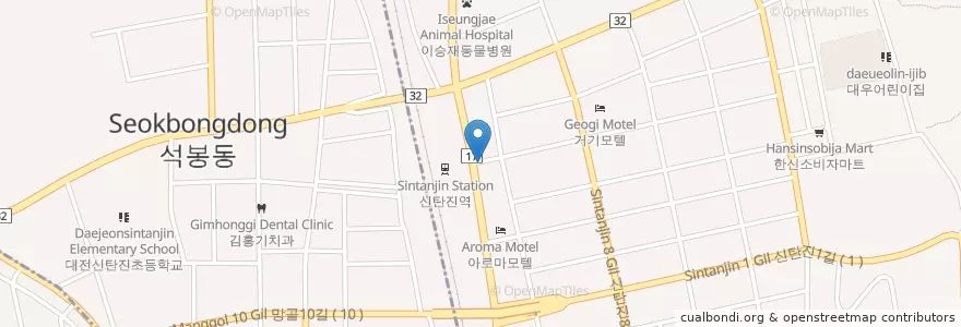 Mapa de ubicacion de Gangingyu Dental Clinic en South Korea, Daejeon, Daedeok-Gu.