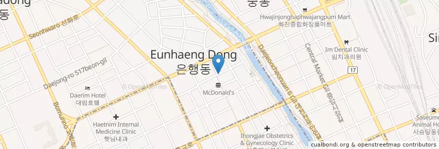 Mapa de ubicacion de 보성치과의원 en Coreia Do Sul, Daejeon, 동구.