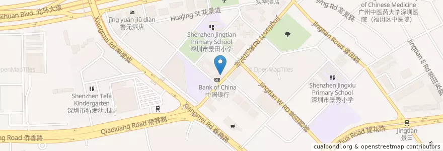 Mapa de ubicacion de 中国民生银行 en الصين, غوانغدونغ, شنجن (الصين), 福田区.