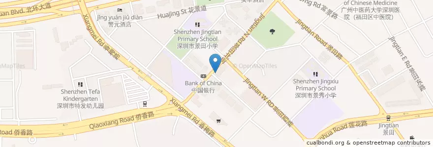 Mapa de ubicacion de 永和豆浆王 en 中国, 広東省, 深セン市, 福田区.