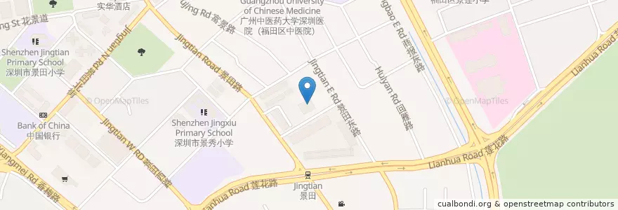 Mapa de ubicacion de 福田区图书馆 艺术分馆 en 중국, 광둥성, 선전시, 福田区.