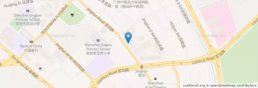 Mapa de ubicacion de 中国光大银行 en China, Guangdong, Shenzhen, 福田区.
