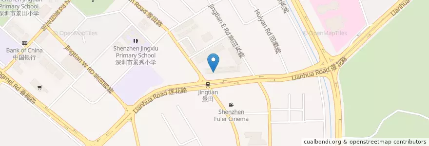 Mapa de ubicacion de 中国工商银行 en Chine, Guangdong, Shenzhen, 福田区.