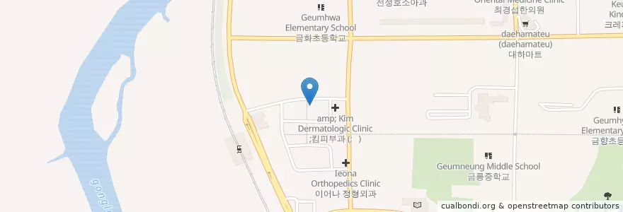 Mapa de ubicacion de 해맑은치과의원 en Республика Корея, Кёнгидо, Пхаджу, 금촌2동.