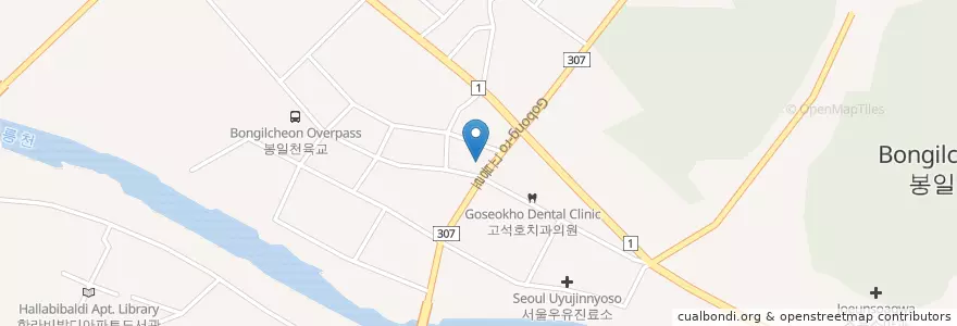 Mapa de ubicacion de 조은치과의원 en كوريا الجنوبية, 경기도, 파주시, 조리읍.