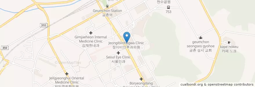 Mapa de ubicacion de 리더스치과의원 en 韩国/南韓, 京畿道, 坡州市, 금촌1동.