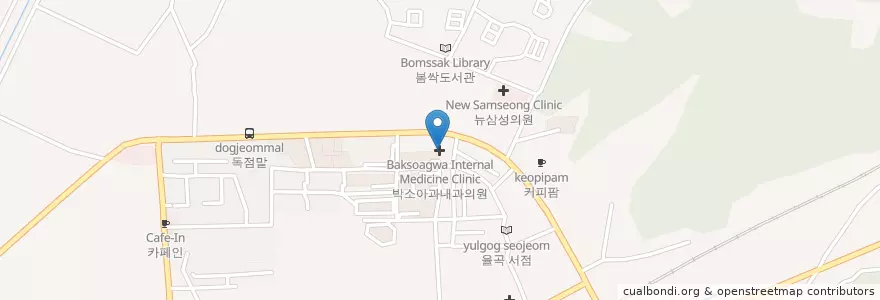 Mapa de ubicacion de 박소아과내과의원 en 대한민국, 경기도, 파주시, 금촌1동.
