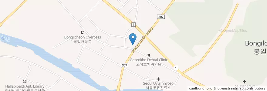 Mapa de ubicacion de 문한철내과의원 en کره جنوبی, گیونگی-دو, پاجو, 조리읍.