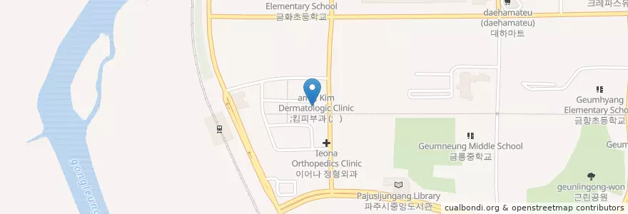 Mapa de ubicacion de Dongwon Obstetrics & Gynecology Clinic en South Korea, Gyeonggi-Do, Paju-Si, Geumchon 2(I)-Dong.
