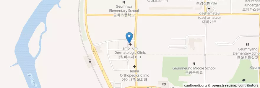 Mapa de ubicacion de 아람소아과의원 en Corea Del Sud, Gyeonggi, Paju, 금촌2동.