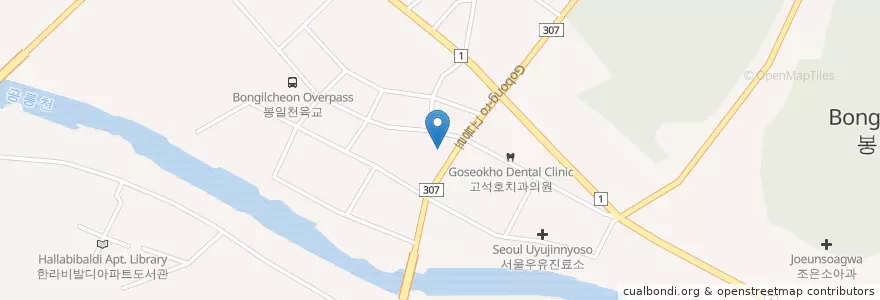 Mapa de ubicacion de 서울경희한의원 en Zuid-Korea, Gyeonggi-Do, Paju, 조리읍.