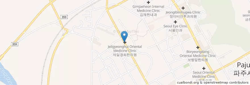 Mapa de ubicacion de 금촌의원 en Corea Del Sur, Gyeonggi, Paju, 금촌1동.