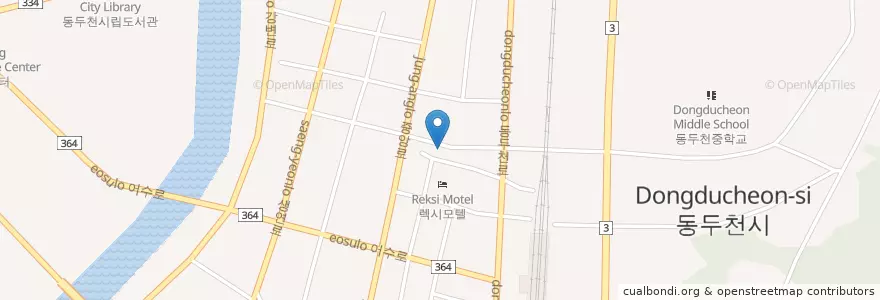 Mapa de ubicacion de 혜성산부인과 en 대한민국, 경기도, 동두천시.