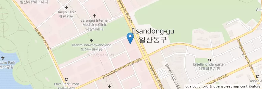 Mapa de ubicacion de 365mc비만클리닉 일산점 en Güney Kore, 경기도, 고양시, 일산동구.