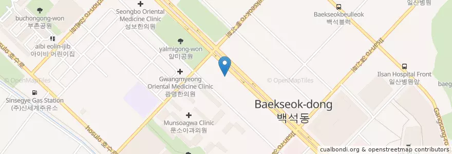 Mapa de ubicacion de 그레이스병원 en 大韓民国, 京畿道, 高陽市, 一山東区.