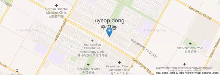 Mapa de ubicacion de 웰빙내과 en Республика Корея, Кёнгидо, Коян, 일산서구.