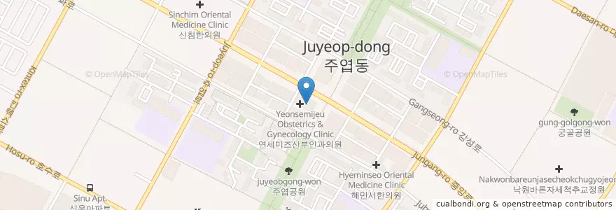 Mapa de ubicacion de 이안성형외과 en Coreia Do Sul, Gyeonggi, 고양시, 일산서구.