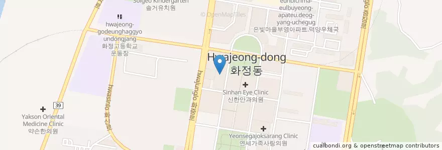 Mapa de ubicacion de 우비뇨기과 en 대한민국, 경기도, 고양시, 덕양구.
