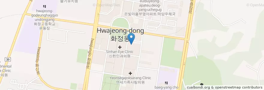 Mapa de ubicacion de 가야한의원 en 韩国/南韓, 京畿道, 高阳市, 德阳区.