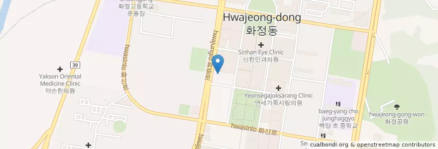 Mapa de ubicacion de 화정서울치과의원 en كوريا الجنوبية, 경기도, 고양시, 덕양구.