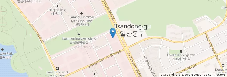 Mapa de ubicacion de 21세기성형외과 en Güney Kore, 경기도, 고양시, 일산동구.