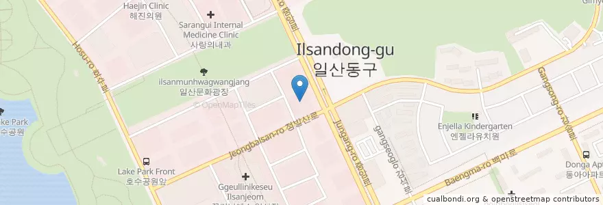 Mapa de ubicacion de 연세이룸소아정신과 en 韩国/南韓, 京畿道, 高阳市, 一山東區.