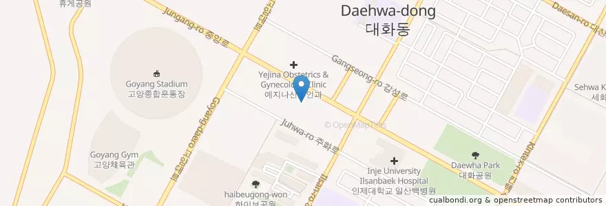 Mapa de ubicacion de 서울스마일치과의원 en Corea Del Sur, Gyeonggi, 고양시, 일산서구.