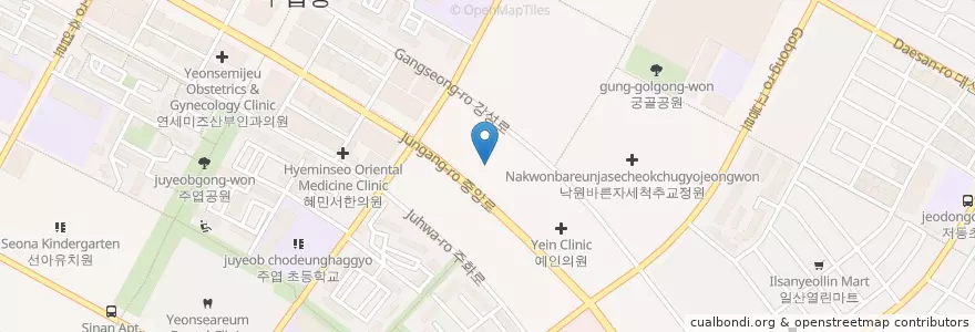 Mapa de ubicacion de 태영치과의원 en Korea Selatan, Gyeonggi, 고양시, 일산서구.