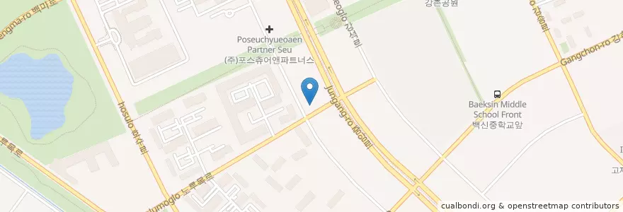 Mapa de ubicacion de 자연사랑한의원 en Республика Корея, Кёнгидо, Коян, 일산동구.