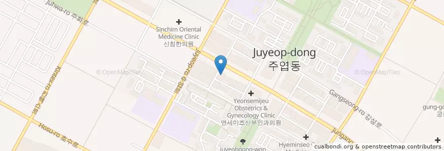 Mapa de ubicacion de 위더스내과 en Республика Корея, Кёнгидо, Коян, 일산서구.