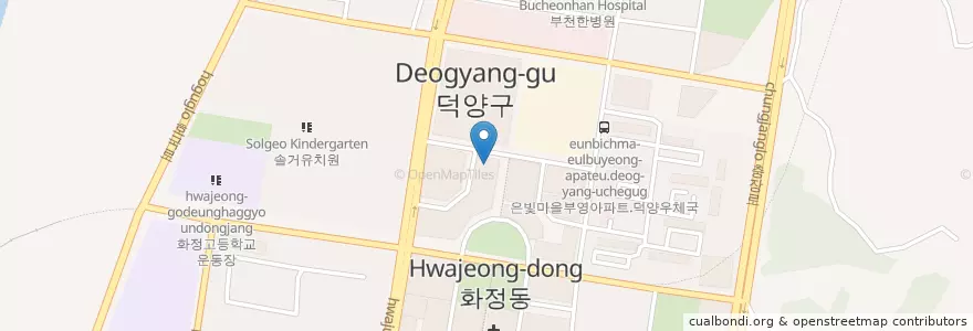 Mapa de ubicacion de 가온자리한의원 en 大韓民国, 京畿道, 高陽市, 徳陽区.