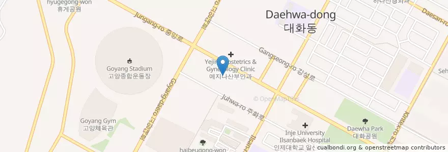 Mapa de ubicacion de 메디어트정신과의원 en 대한민국, 경기도, 고양시, 일산서구.