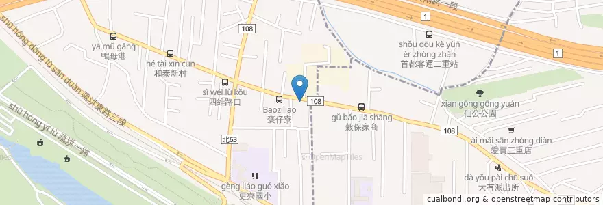 Mapa de ubicacion de 五股褒仔寮郵局 en Taïwan, Nouveau Taipei.