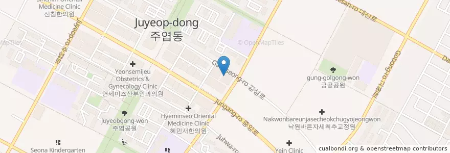 Mapa de ubicacion de 성모내과의원 en Coreia Do Sul, Gyeonggi, 고양시, 일산서구.