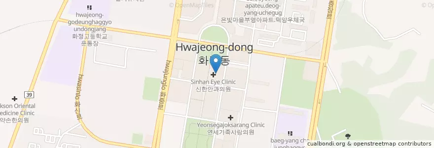 Mapa de ubicacion de 우리가정의학과의원 en Республика Корея, Кёнгидо, Коян, 덕양구.