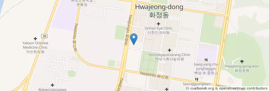 Mapa de ubicacion de 열린정형외과의원 en کره جنوبی, گیونگی-دو, 고양시, 덕양구.